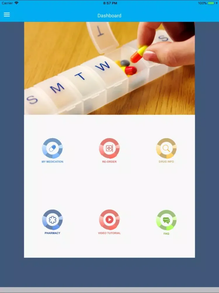 Ảnh chụp màn hình của NUH myMeds iPad 