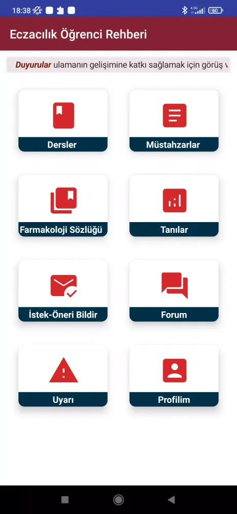 Eczacılık Öğrenci Rehberi应用截图
