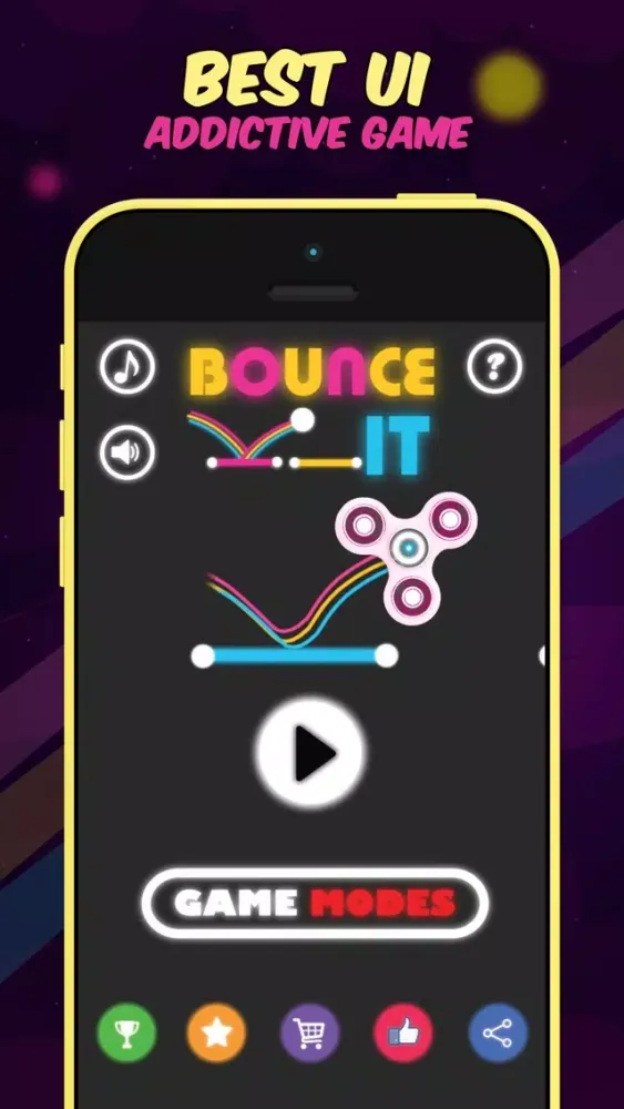 Fidget Spinner - Tap to Bounce Simulator 2k17 سکرین شاٹس