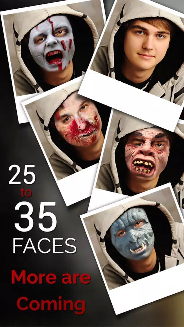 Screenshot di Zombie My Face - Get Zombified Face Effects,Filters,doodle & Stickers Photo Camera Booth Editor