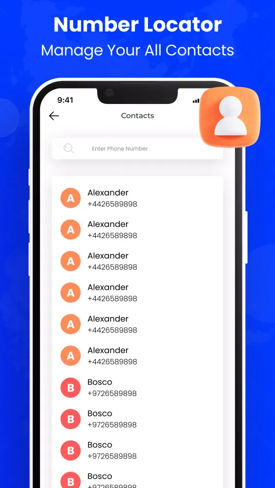 Mobile Number Locator App Screenshots