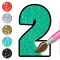 Glitter Number & ABC Coloring
