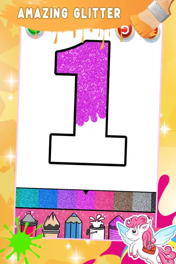 Captures d'écran de Glitter Number & ABC Coloring