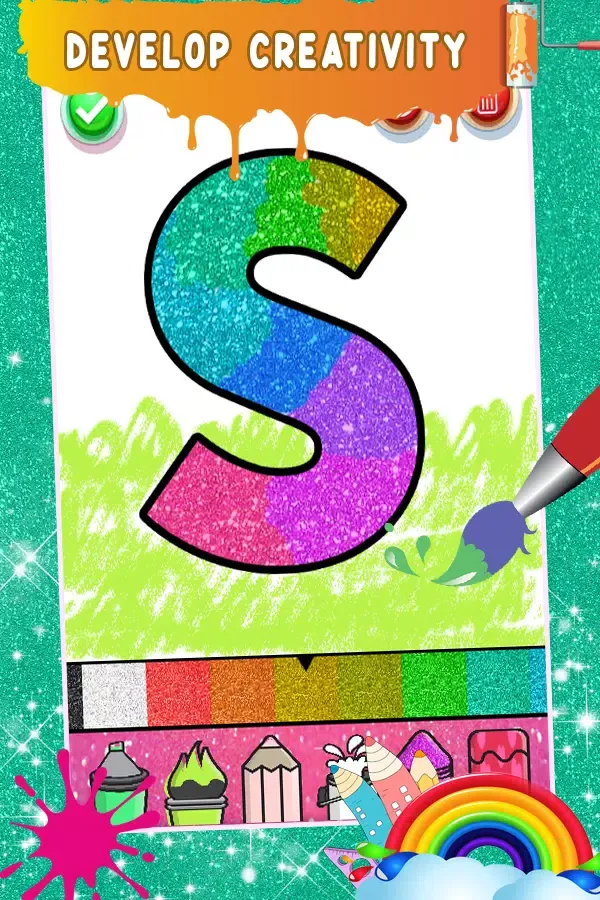 Captures d'écran de Glitter Number & ABC Coloring