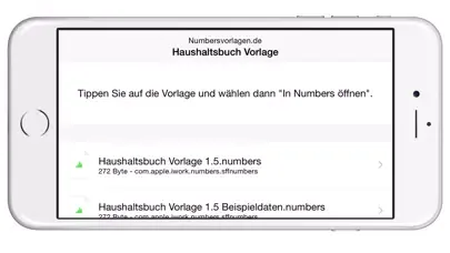 Capturas de tela do Haushaltsbuch für Numbers