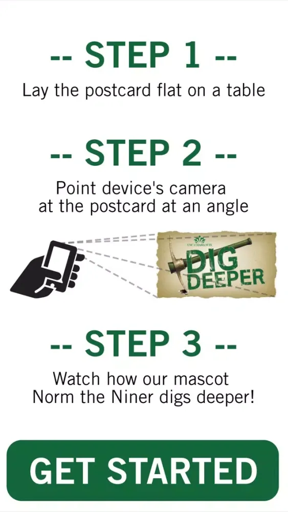 ภาพหน้าจอของ UNCC Dig Deeper
