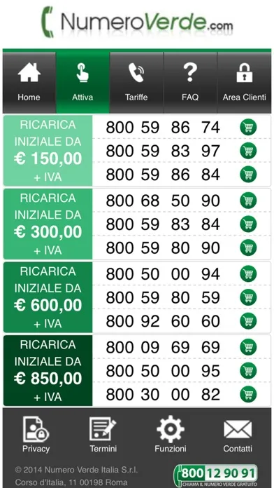 Captures d'écran de Numero Verde
