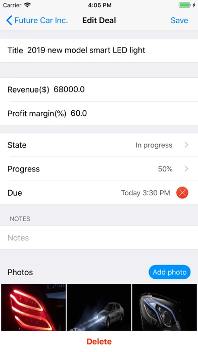 ภาพหน้าจอของ CRM360 - Customer Manager