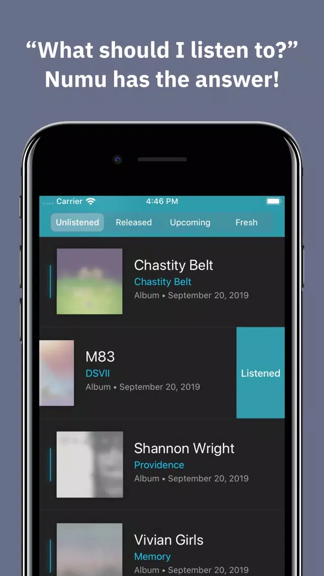 Numu - New Music Tracker Screenshots