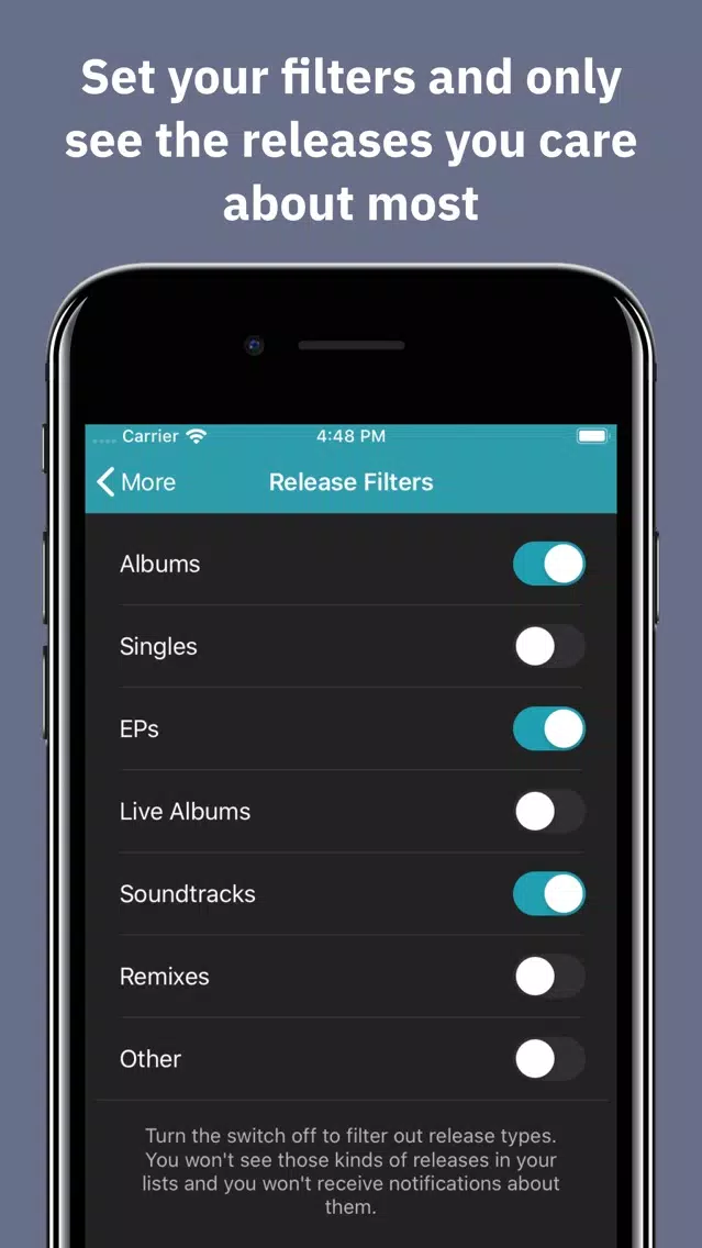Numu - New Music Tracker Screenshots