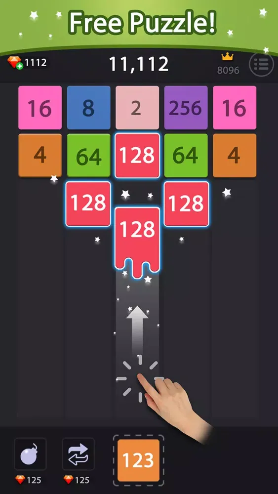 Merge block - 2048 puzzle game 스크린샷