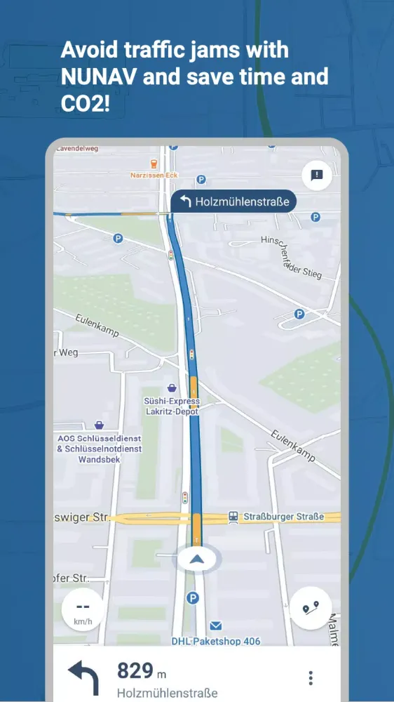 NUNAV Navigation Screenshots