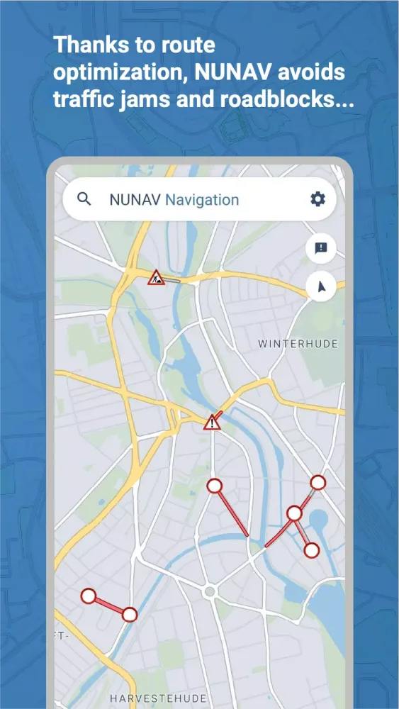 NUNAV Navigation Screenshots