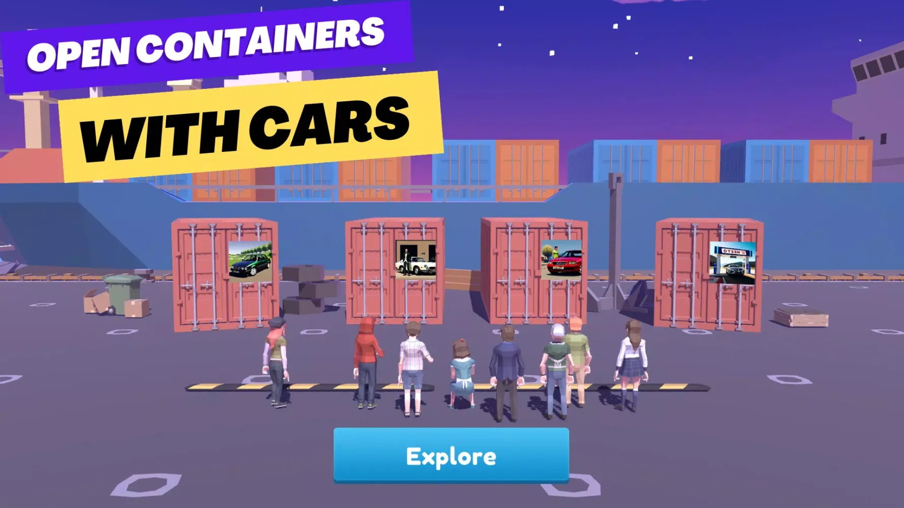 Tangkapan skrin Bid & Win: Car Containers Wars