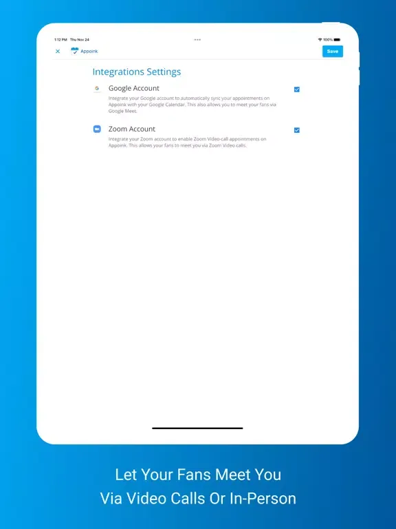 Zrzuty ekranu Appoink iPad 
