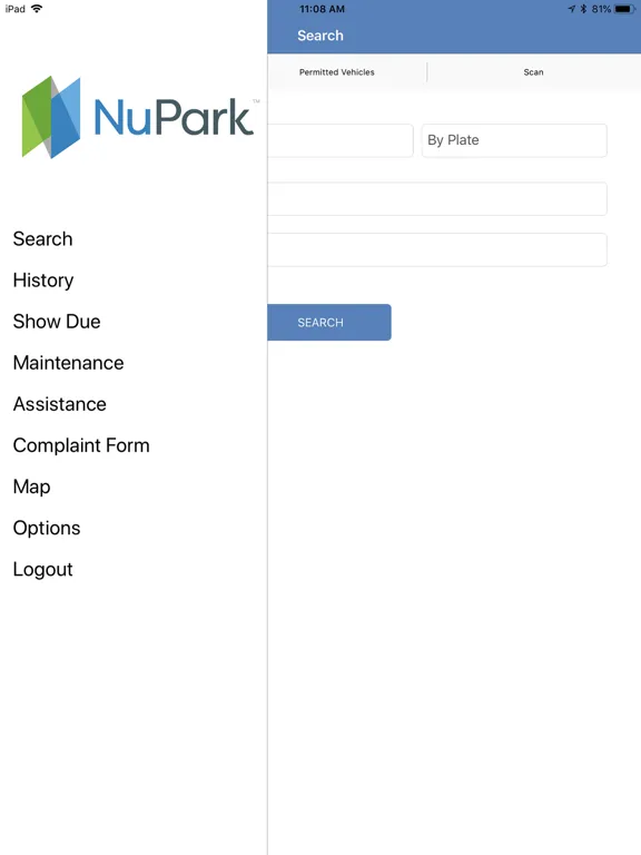 NuPark Enforcement iPad  스크린샷