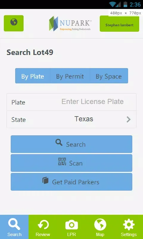 Capturas de tela do NuPark Mobile Enforcement
