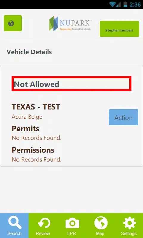 Capturas de tela do NuPark Mobile Enforcement