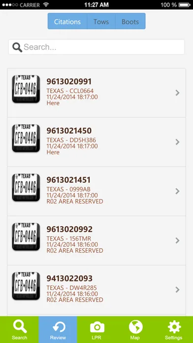 Capturas de tela do NuPark Mobile Enforcement