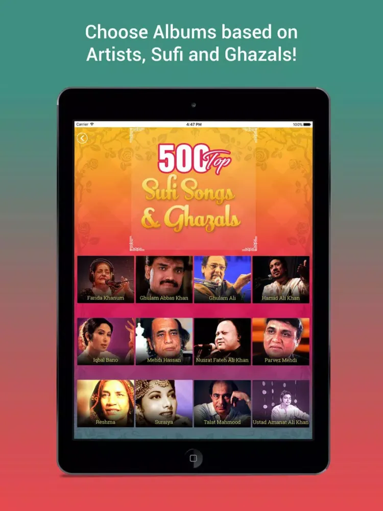 500 Sufi Songs and Ghazals iPad 应用截图