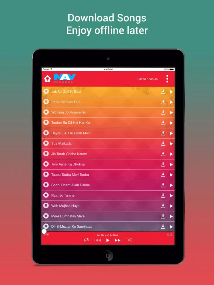500 Sufi Songs and Ghazals iPad 应用截图
