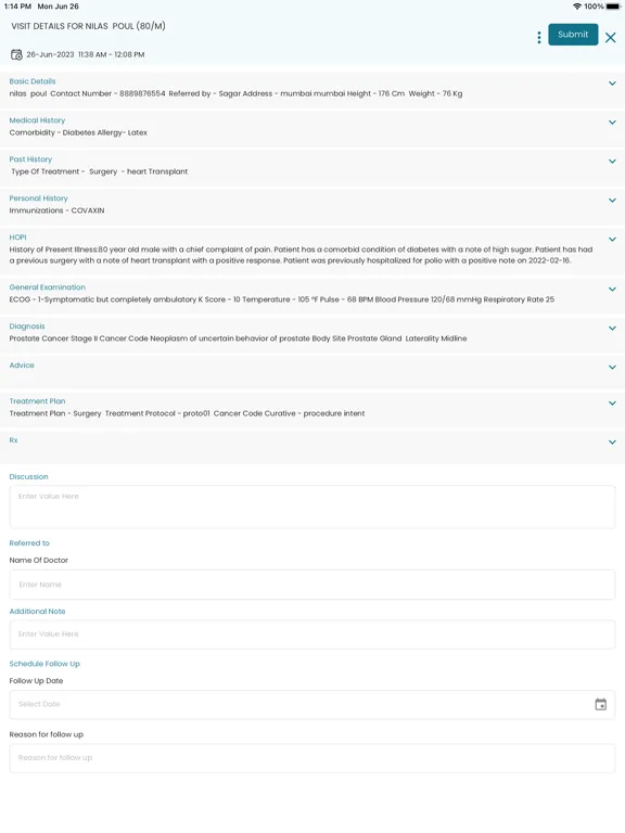 nuQare EMR for Doctors iPad  স্ক্রিনশট