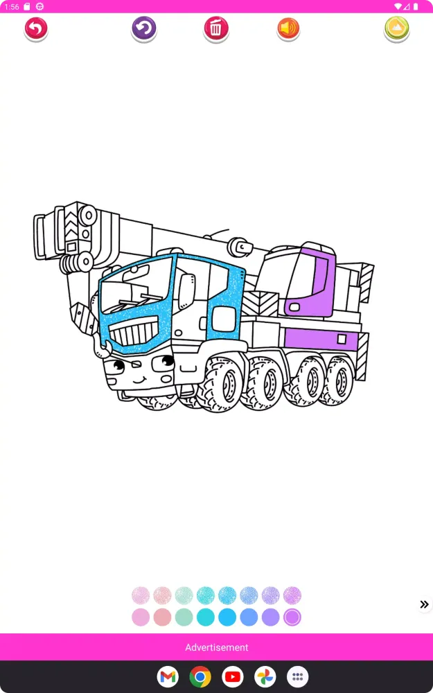 ภาพหน้าจอของ Coloring Truck Glitter
