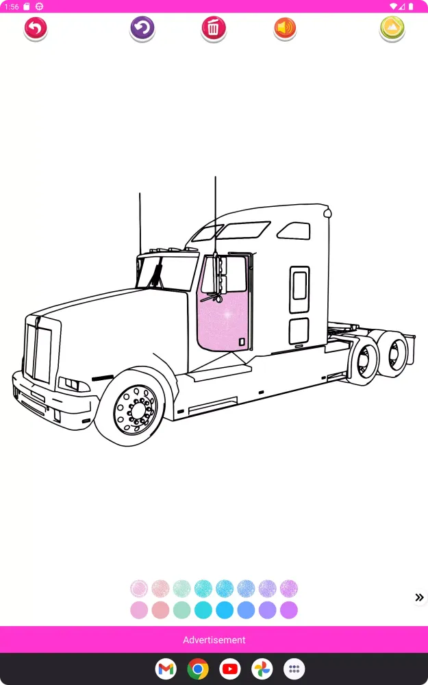 ภาพหน้าจอของ Coloring Truck Glitter