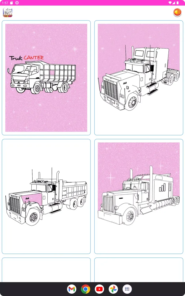 ภาพหน้าจอของ Coloring Truck Glitter