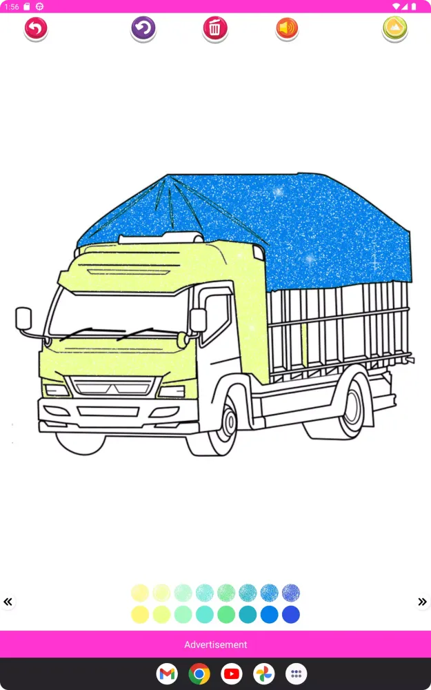ภาพหน้าจอของ Coloring Truck Glitter