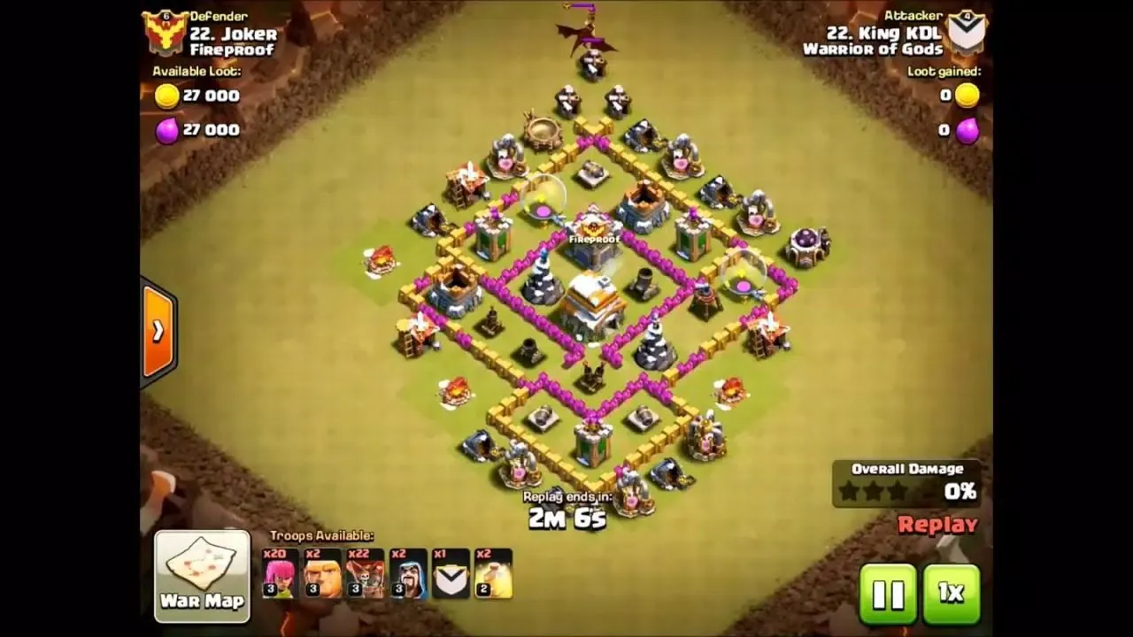War Base Layouts for COC TH6 Screenshots