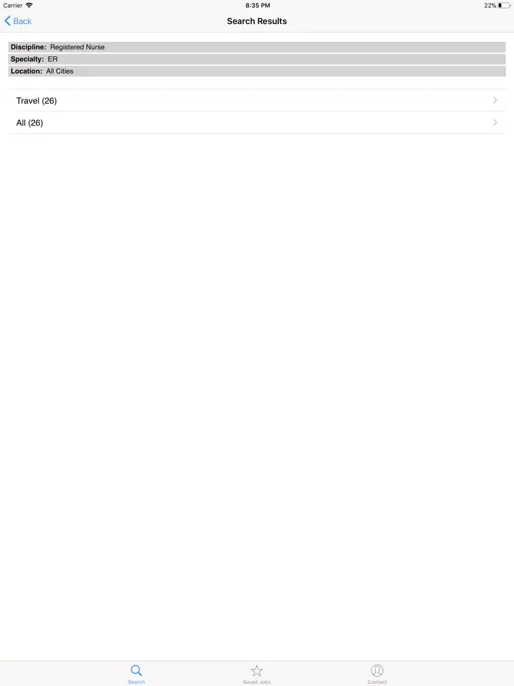 Captures d'écran de NurseJobs iPad 
