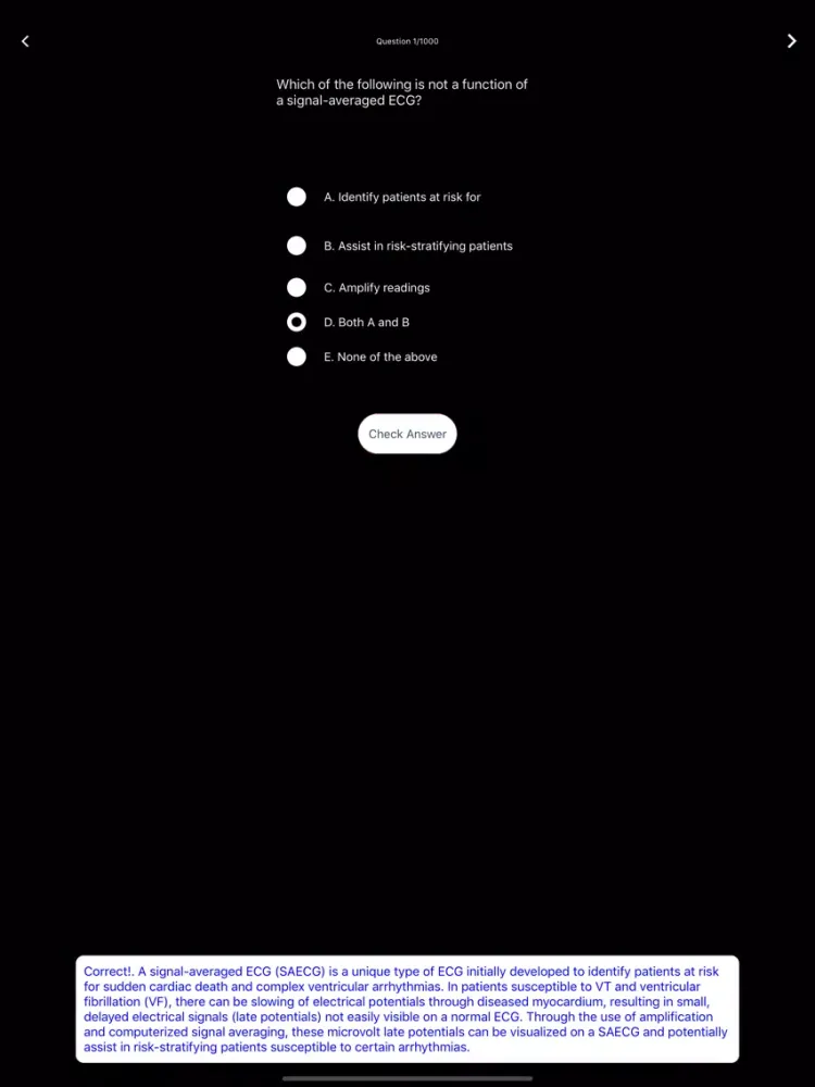 Capturas de tela do Medical Surgical Nursing Q&As iPad 