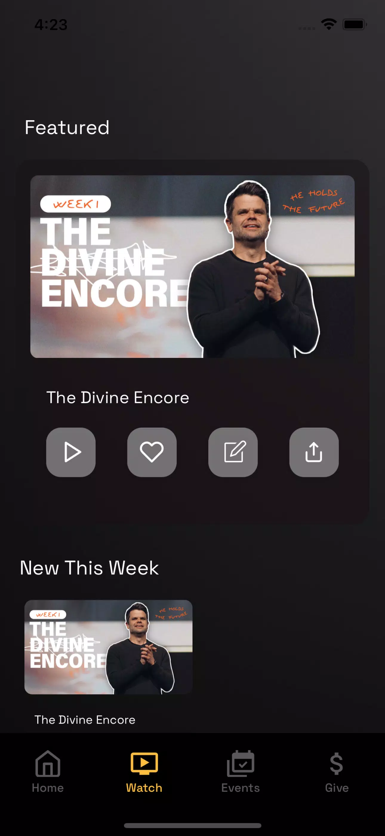 City Hope Church Mobile App Screenshots