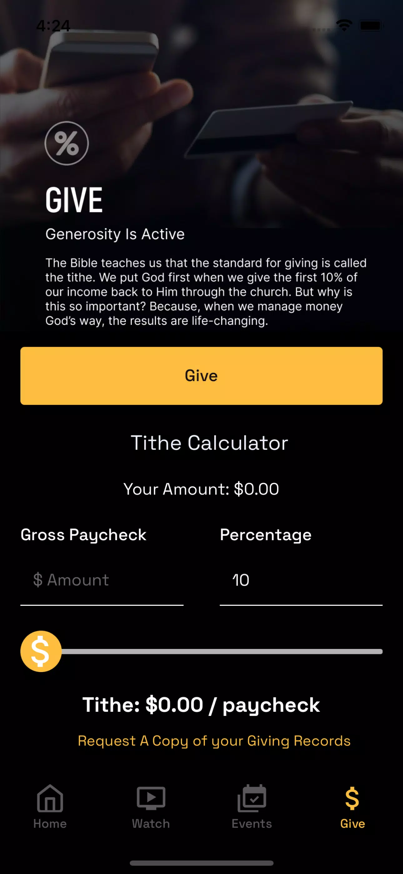 City Hope Church Mobile App Screenshots