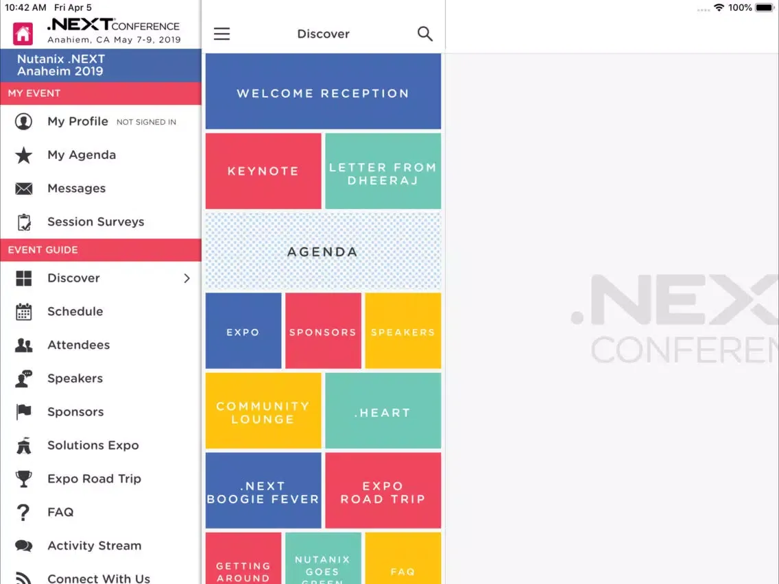 Nutanix .NEXT iPad  Screenshots