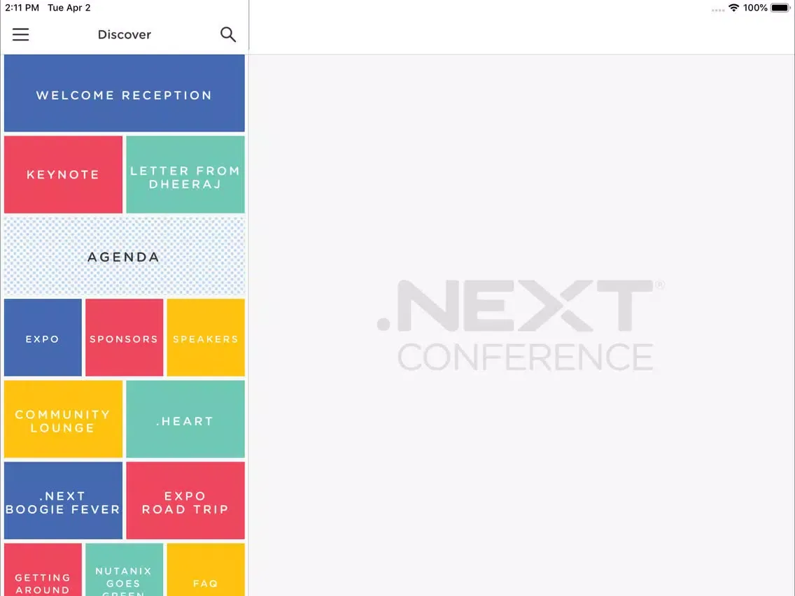 Nutanix .NEXT iPad  Screenshots