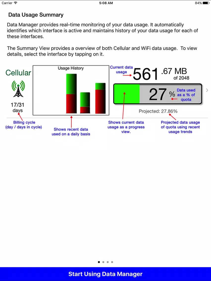 Data Manager Pro - Data Usage iPad  Ekran Görüntüleri