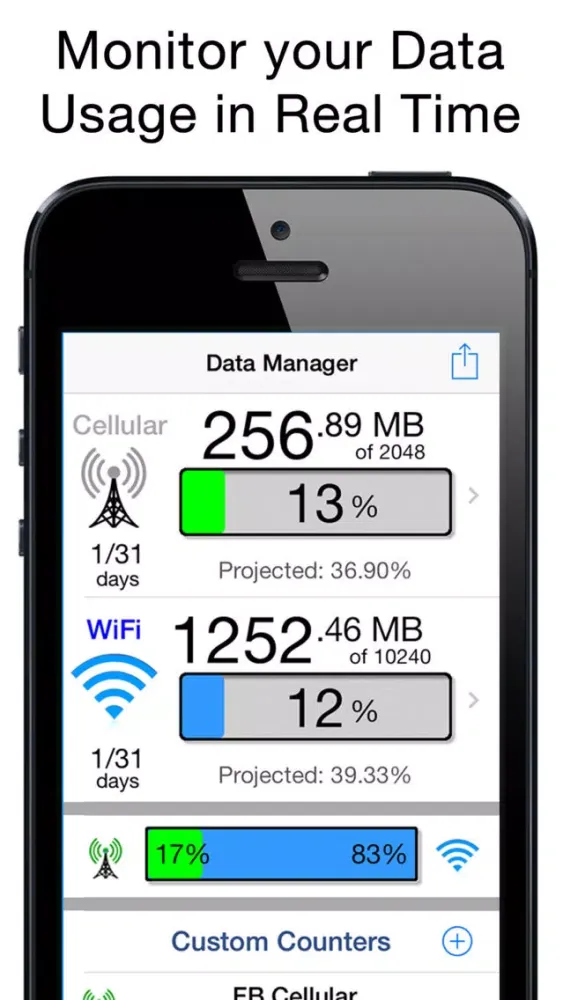 ภาพหน้าจอของ Data Manager Pro - Data Usage