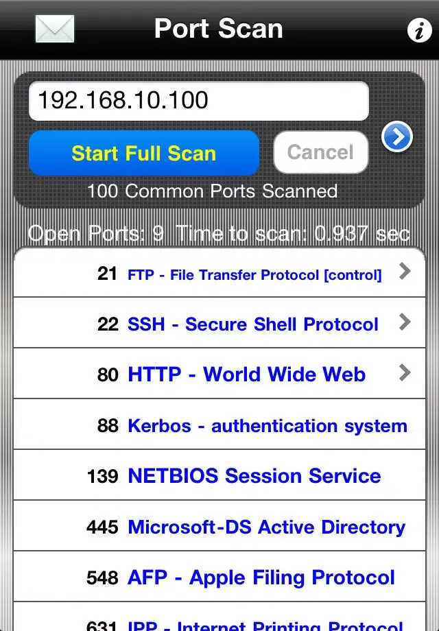 PortScan Screenshots