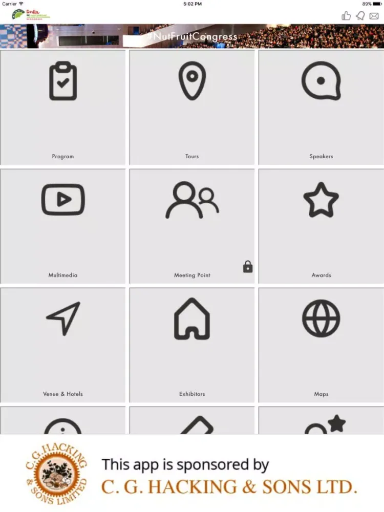 Ảnh chụp màn hình của INC Congress: Sevilla 2018 iPad 