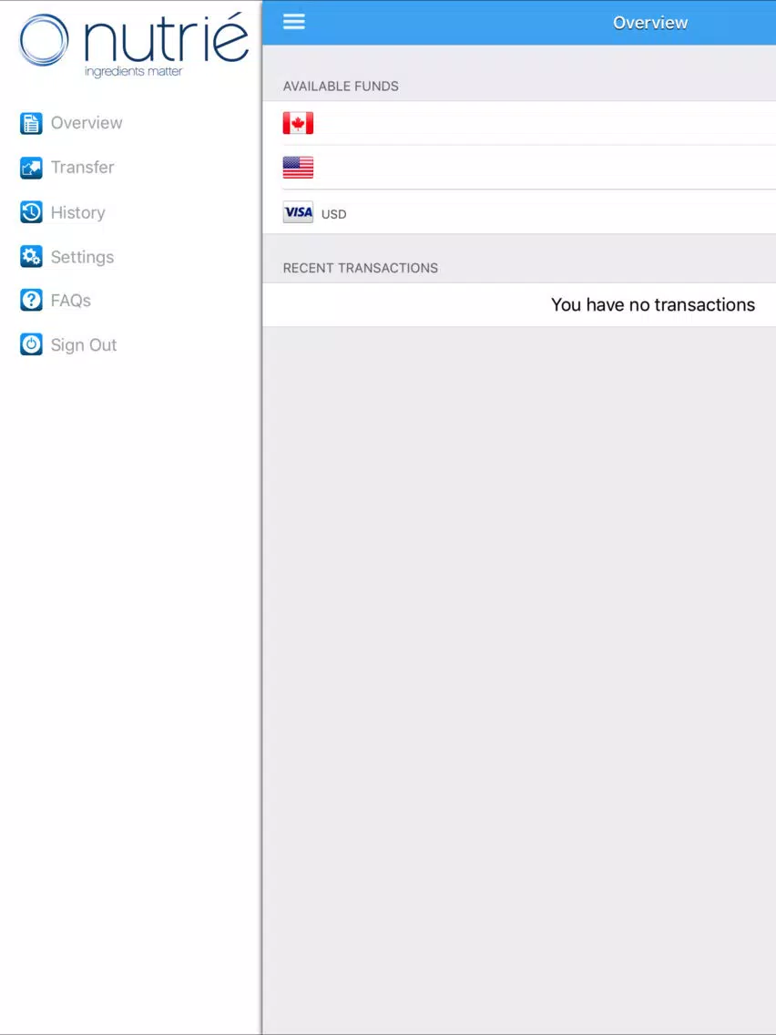 Nutrie Pay iPad 应用截图