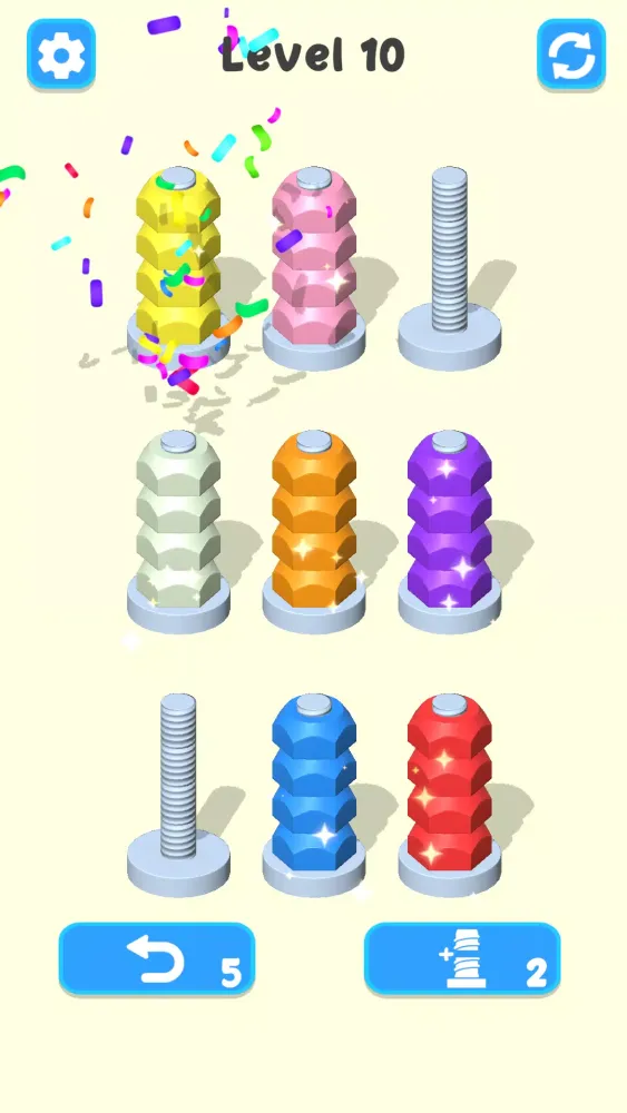 Nuts Sort - Color Puzzle Screenshots