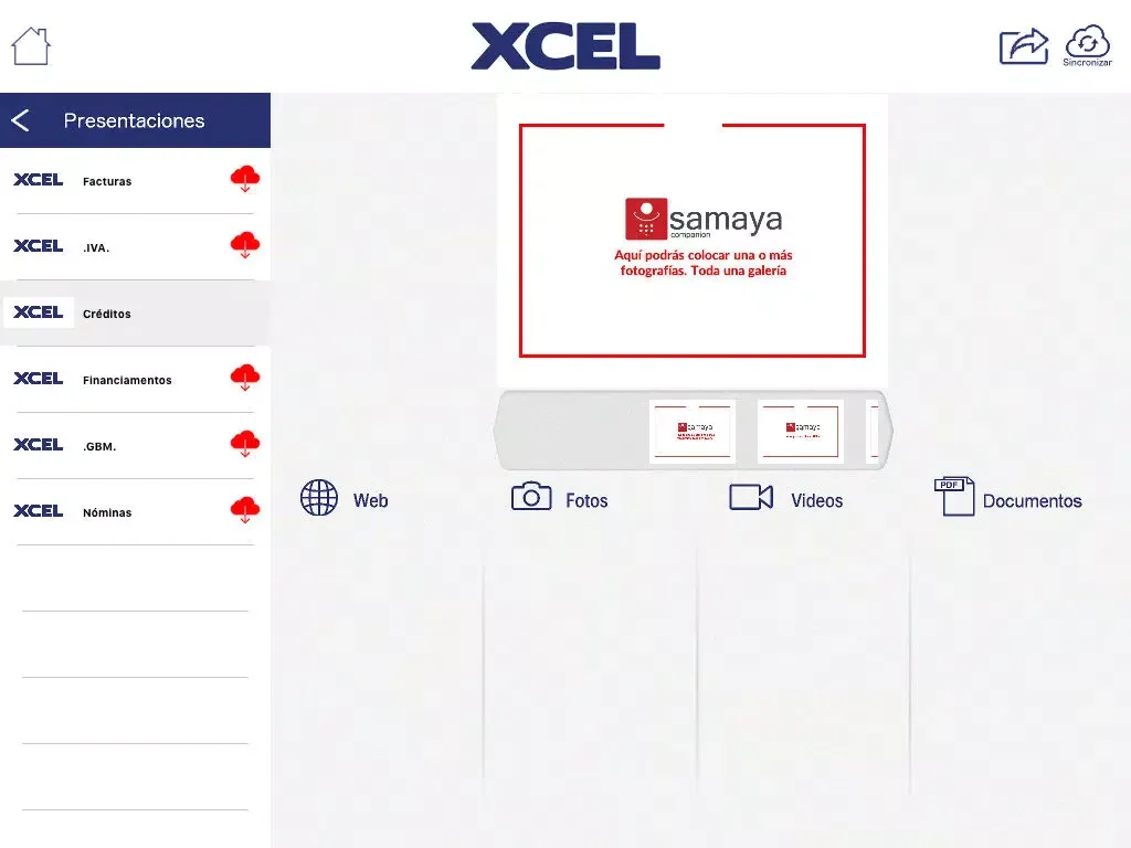Tangkapan skrin XCEL iPad 