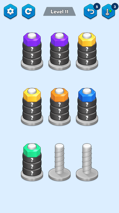 ภาพหน้าจอของ Nuts Sort - Color Sort