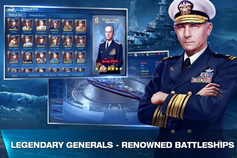 Captures d'écran de War of Warship II