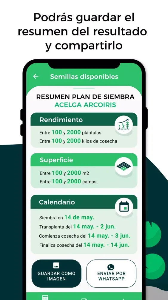 Calculadora de Siembra Screenshots
