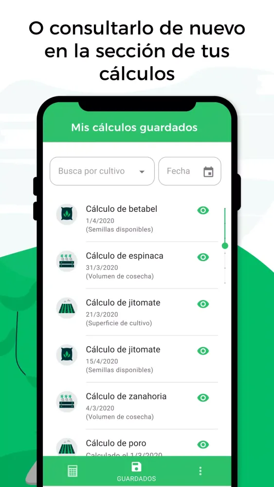 Calculadora de Siembra Screenshots