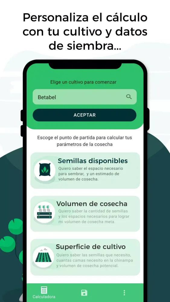 Calculadora de Siembra Screenshots