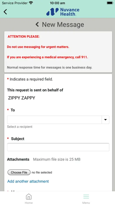 MyNuvanceHealth/Green Screenshots